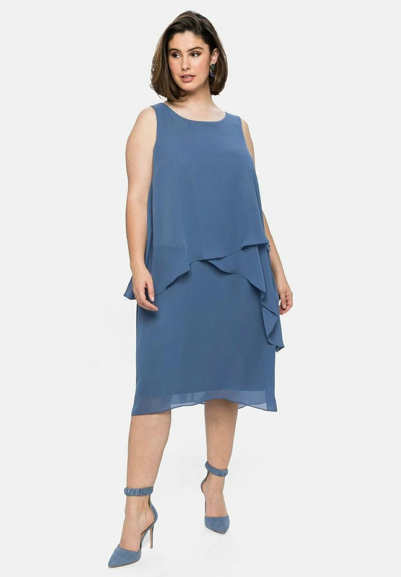 Sheego Cocktailkleid/festliches Kleid - Rauchblau 4 Sheego Cocktailkleid/festliches Kleid - Rauchblau – Bild 2