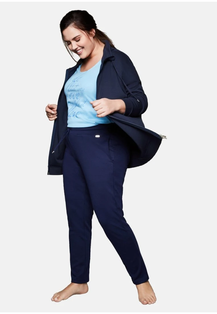 Sheego Sweatjacke - Marine 4 Sheego Sweatjacke - Marine – Bild 2