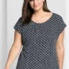 Sheego Bluse - Marine Bedruckt -Sheego 1f87f3ce25b346cc8e007e3130fdd05a