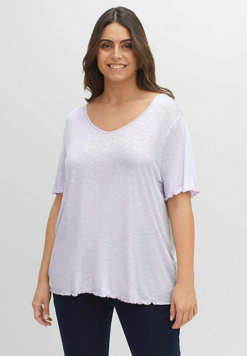 Sheego T-Shirt Basic - Lavendel 7 Sheego T-Shirt Basic - Lavendel – Bild 5