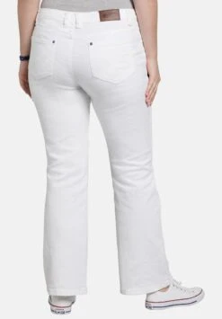 Sheego Flared Jeans - White Denim -Sheego 222d2273cf9c46fca3716db2926a4cfc
