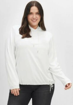Sheego Kapuzenpullover - Weiß -Sheego 23f7902eb64c421aa56fdfbf2d221240 1