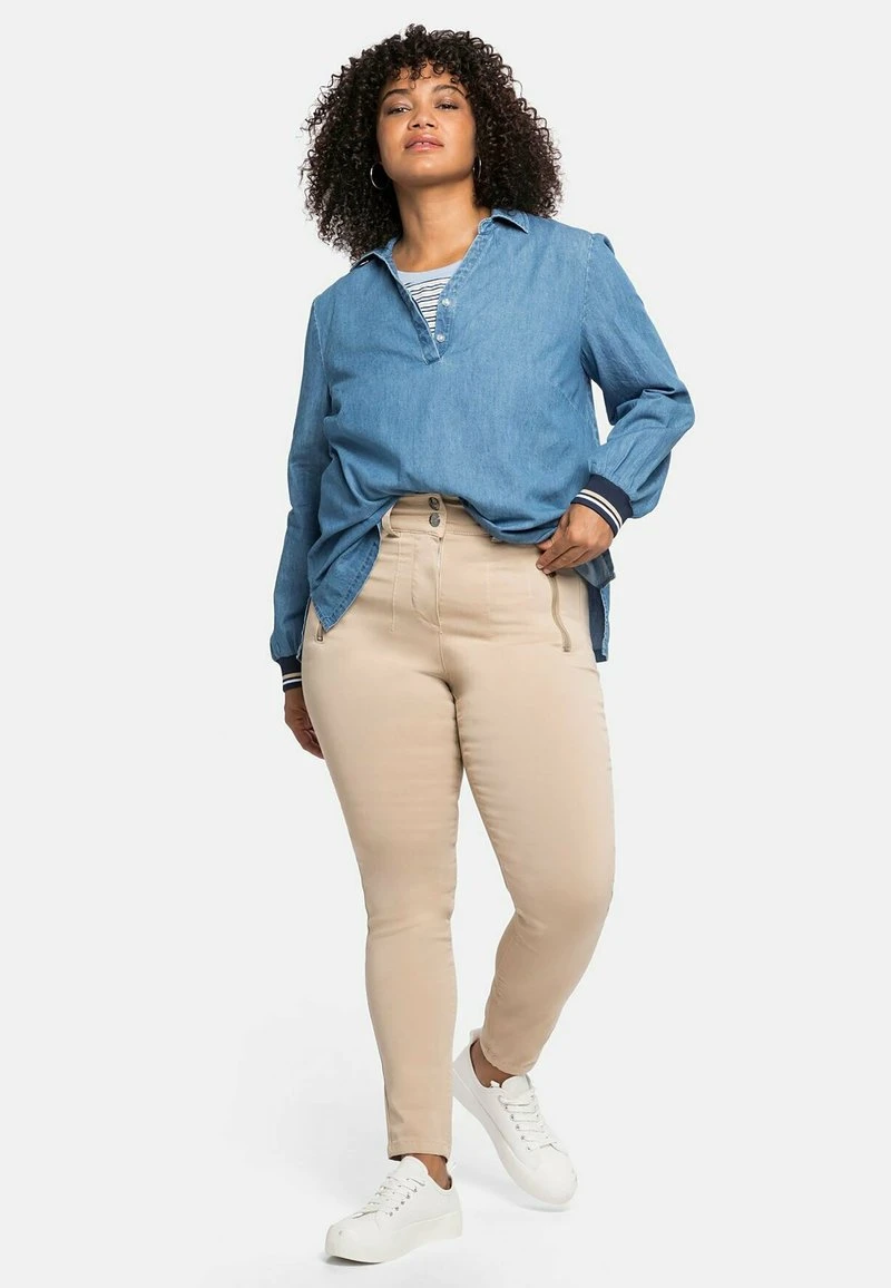 Sheego Stoffhose - Beigefarben 4 Sheego Stoffhose - Beigefarben – Bild 2