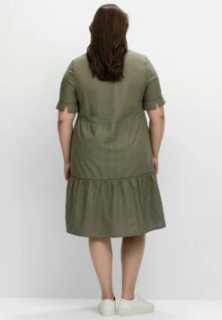 Sheego MIDI - Freizeitkleid - Khaki -Sheego 2685f8b6f827476da569859a85a00f78