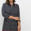 Sheego Poloshirt - Nachtblau Gestreift -Sheego 26b60f310c3c4b8a93ac4ee490747df7