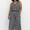Sheego STRAND - Jumpsuit - Marine Gestreift