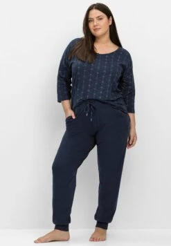 Sheego SET - Nachtwäsche Set - Marine Bedruckt