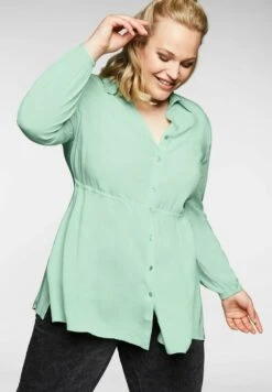 Sheego Hemdbluse - Pudergrün
