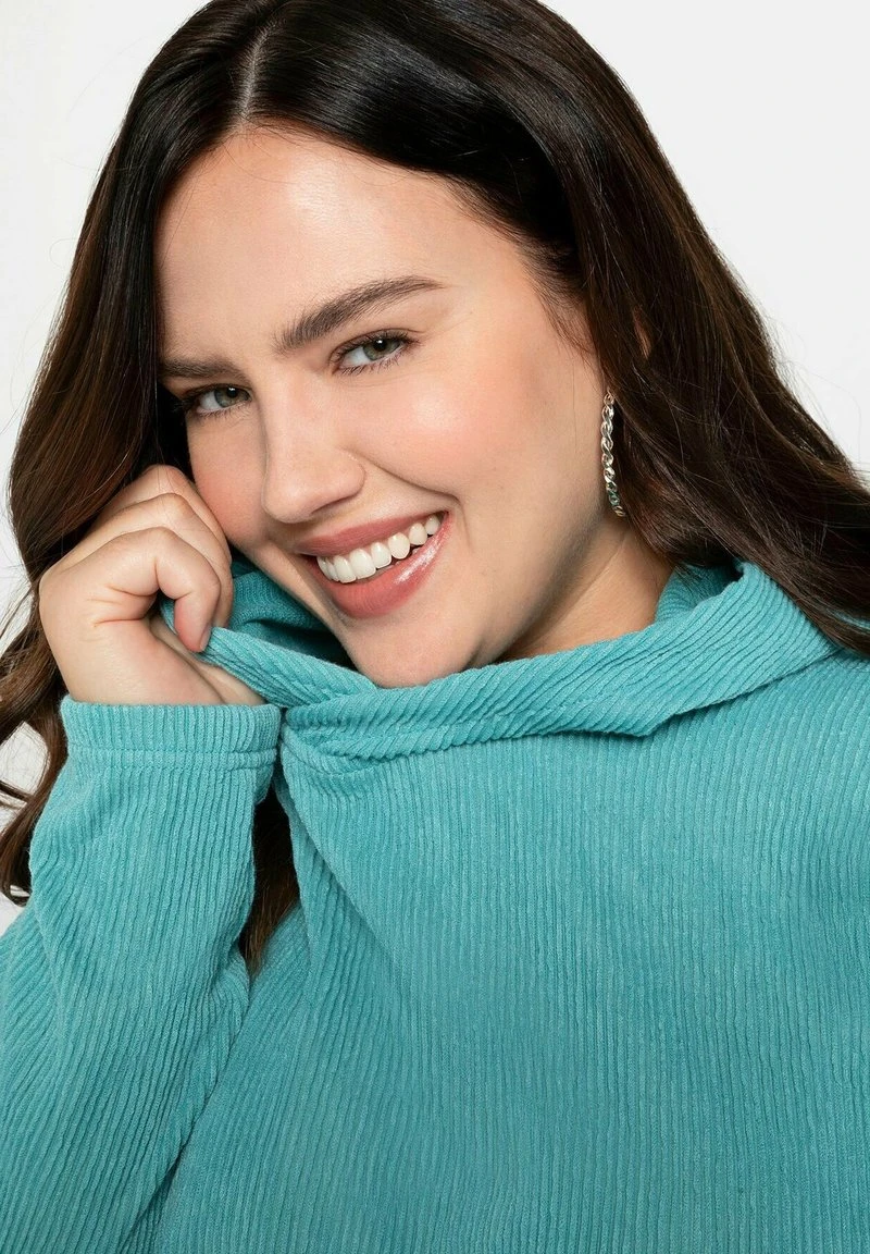 Sheego Kapuzenpullover - Aqua 6 Sheego Kapuzenpullover - Aqua – Bild 4