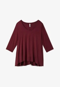Sheego Langarmshirt - Weinrot 11 Sheego Langarmshirt - Weinrot -Sheego 2b1d1a4edb8941b2ab9fae392f555fdf