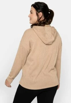 Sheego Kapuzenpullover - Camelfarben -Sheego 2b2f5d68201a4b4fae1f7c1d6465ffca