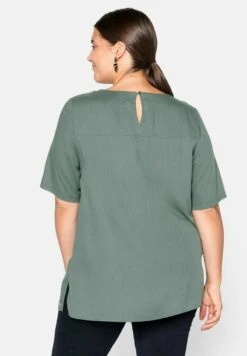 Sheego Bluse - Salbeigrün -Sheego 2b7ad59d2d3d468c8b7ebdcb77a2cbae