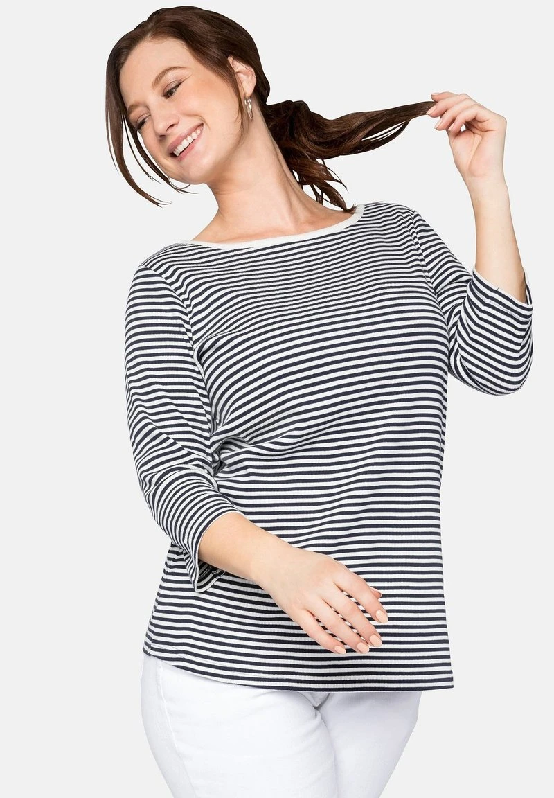 Sheego Langarmshirt - Marine 8 Sheego Langarmshirt - Marine – Bild 6