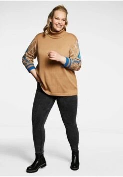 Sheego Strickpullover - Cappuccino -Sheego 2e2c67e9995a4fe69afcfccea615fee3