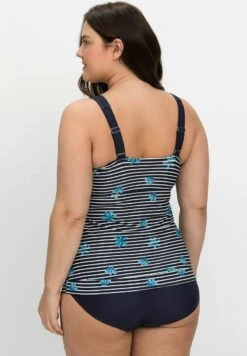 Sheego TANKINI - Bikini-Top - Marine Gestreift -Sheego 2e8a1e7552c6424a92212b4c3a7bf891