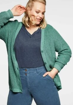 Sheego Strickjacke - Opalgrün 11 Sheego Strickjacke - Opalgrün -Sheego 2ebdfb3740654274942db730c7070884