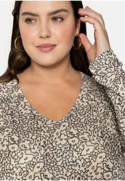 Sheego MESHKLEID - Freizeitkleid - Camelfarben -Sheego 2f0f64c3b9784b84ad95e30e2f32fba1