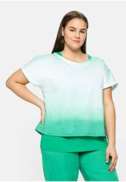 Sheego T-Shirt Print - Blattgrün