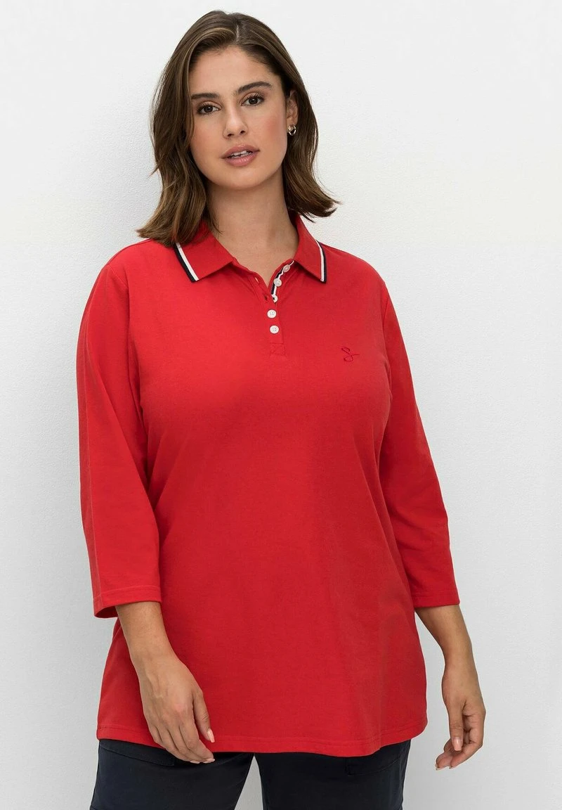Sheego Poloshirt - Mohnrot 8 Sheego Poloshirt - Mohnrot – Bild 6