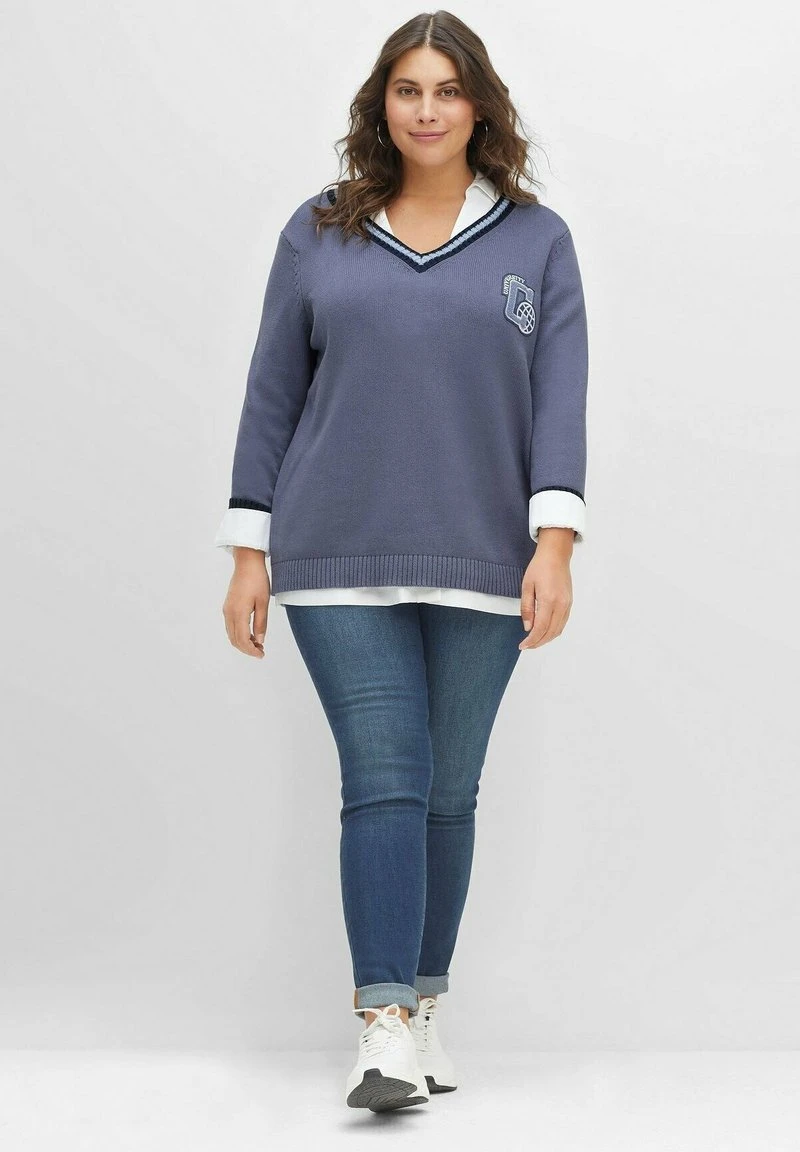 Sheego Strickpullover - Indigo 4 Sheego Strickpullover - Indigo – Bild 2