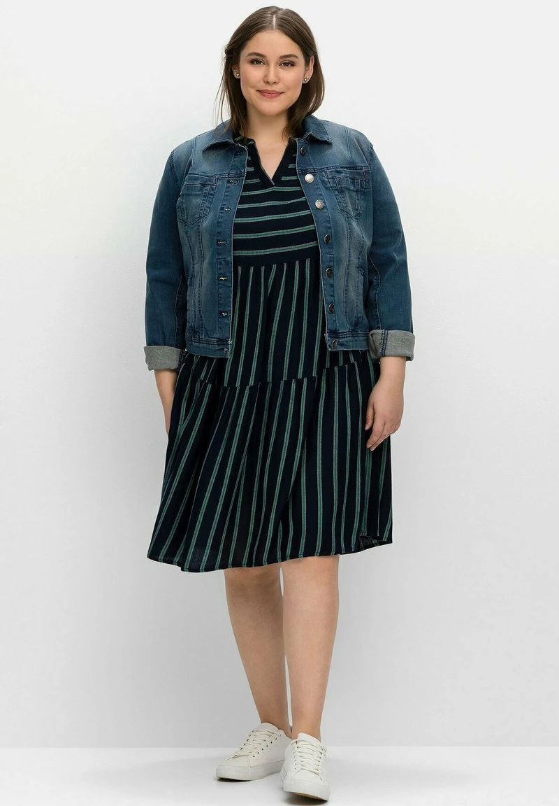 Sheego Freizeitkleid - Nachtblau Gestreift 3 Sheego Freizeitkleid - Nachtblau Gestreift