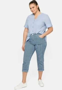 Sheego Bluse - Mittelblau -Sheego 30400bf320014253bd5d0b3e860f17a6