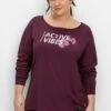 Sheego FUNKTIONS - Sweatshirt - Aubergine