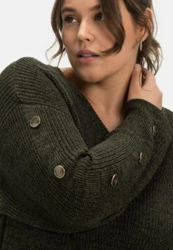 Sheego Strickpullover - Dunkeloliv Meliert 11 Sheego Strickpullover - Dunkeloliv Meliert -Sheego 32083fae0f9b4d4e81c78aa2569415a0