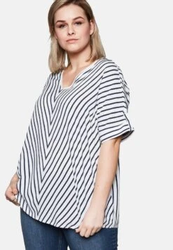 Sheego Tunika - Off-white/marine -Sheego 32e245c4df5246be83436578d3e9b339 1