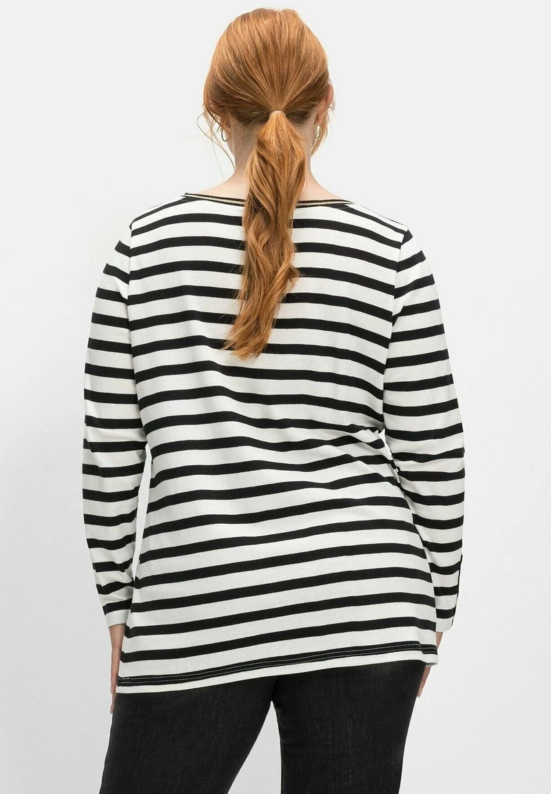 Sheego Langarmshirt - Schwarz Gestreift 5 Sheego Langarmshirt - Schwarz Gestreift – Bild 3