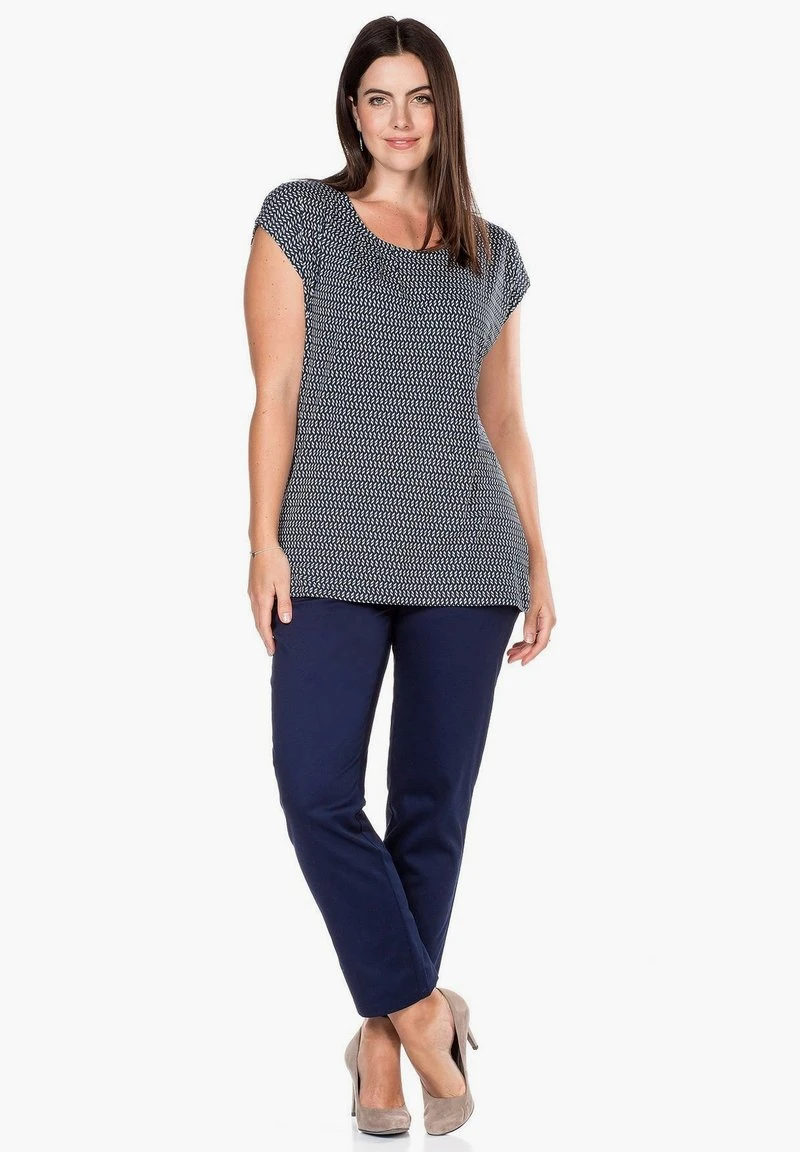 Sheego T-Shirt Print - Marine-weiß 4 Sheego T-Shirt Print - Marine-weiß – Bild 2