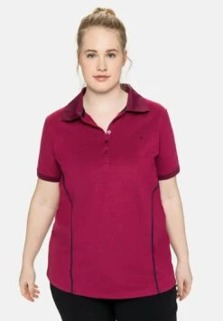 Sheego Poloshirt - Himbeere