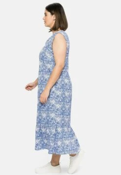 Sheego MIDI - Freizeitkleid - Weiß Bedruckt -Sheego 3434d35b038e46778dbfac5466c60f8b