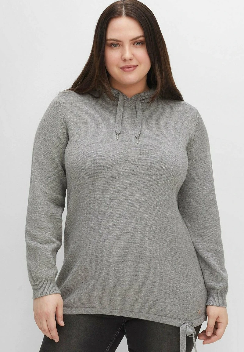 Sheego Kapuzenpullover - Grau Meliert 3 Sheego Kapuzenpullover - Grau Meliert