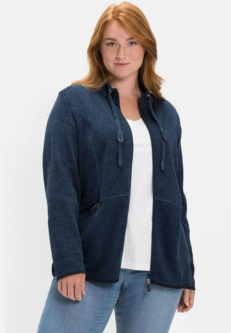 Sheego Sweatjacke - Nachtblau Meliert 3 Sheego Sweatjacke - Nachtblau Meliert