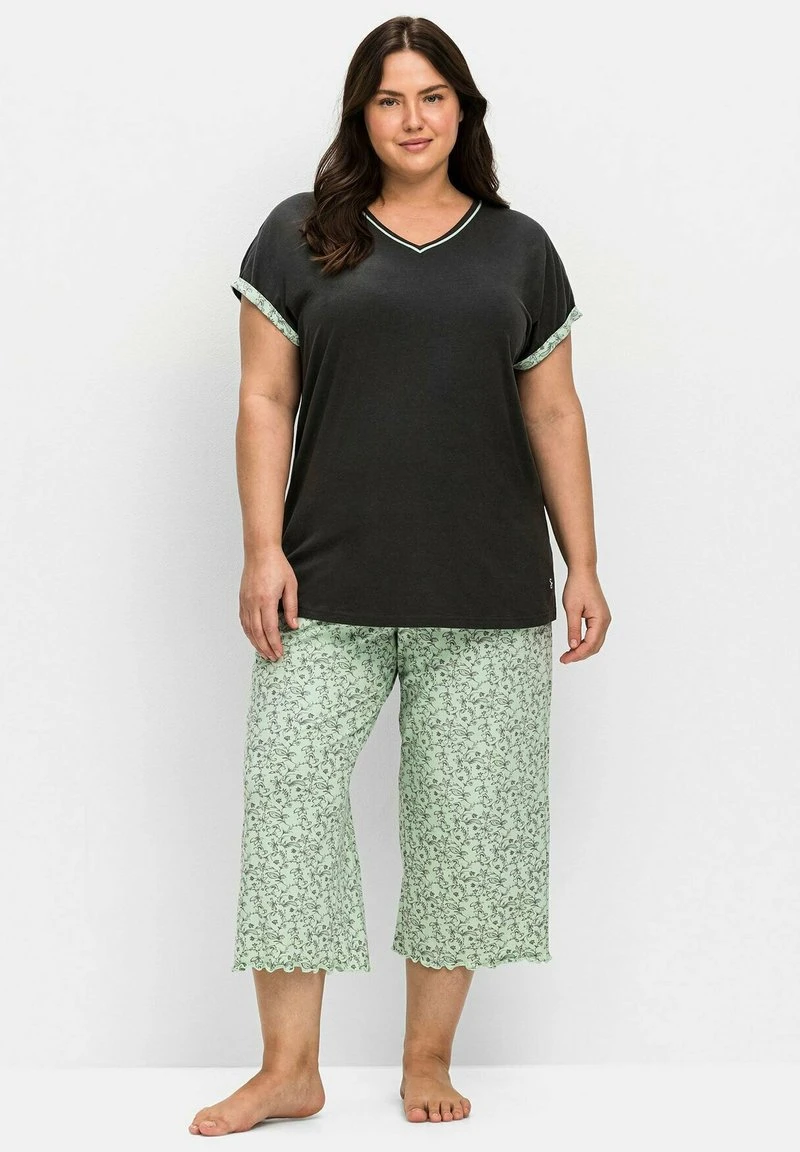 Sheego SET - Nachtwäsche Set - Mint Bedruckt 3 Sheego SET - Nachtwäsche Set - Mint Bedruckt