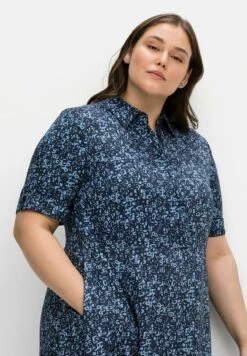 Sheego Blusenkleid - Nachtblau Gemustert -Sheego 366acb4b69534293b820c086b6993451