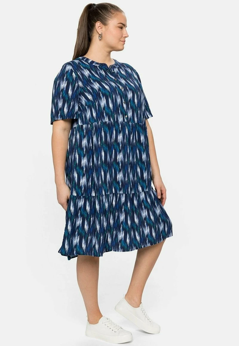 Sheego Blusenkleid - Marine Bedruckt 4 Sheego Blusenkleid - Marine Bedruckt – Bild 2