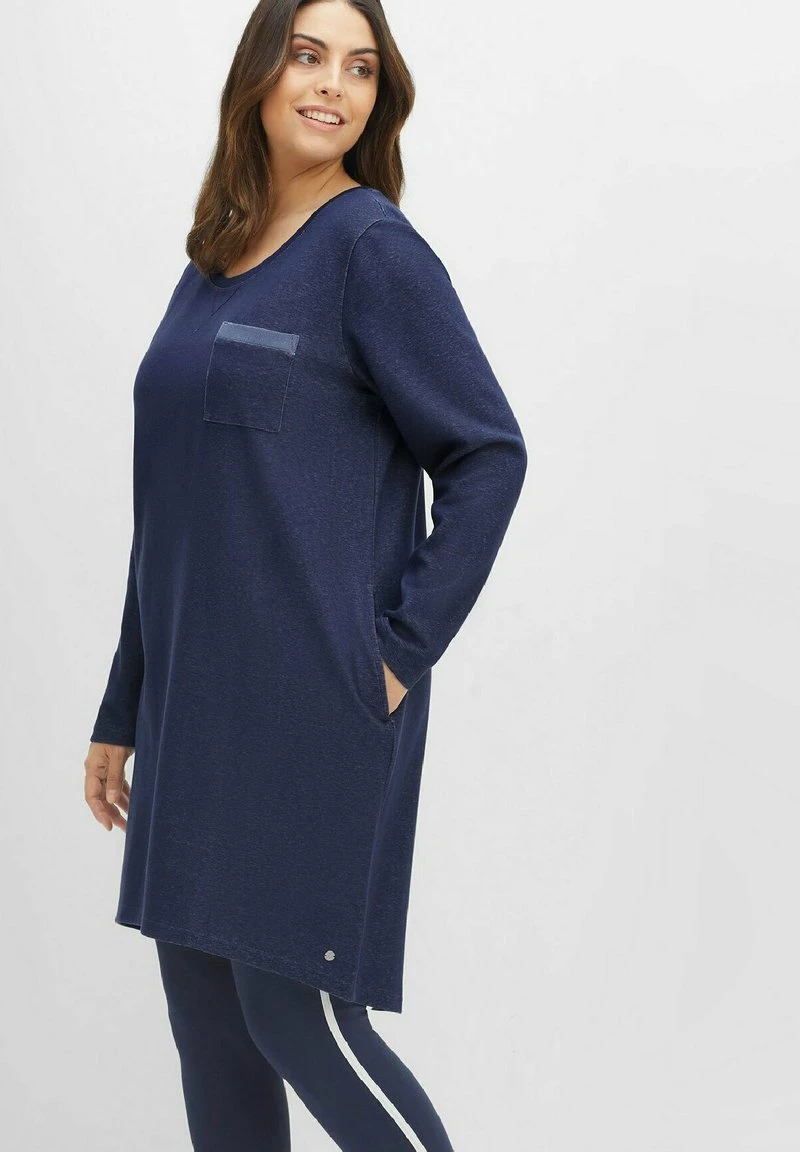 Sheego Nachthemd - Marine Blau 6 Sheego Nachthemd - Marine Blau – Bild 4