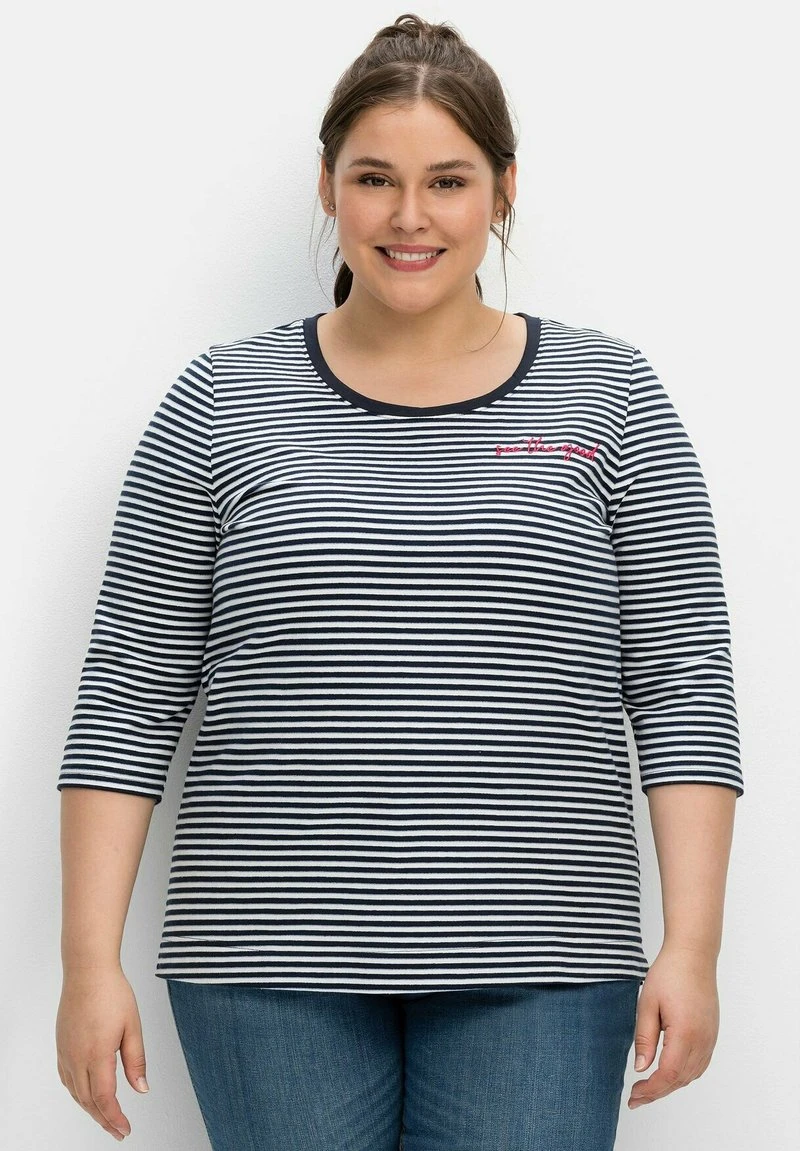 Sheego Sweatshirt - Nachtblau Gestreift 8 Sheego Sweatshirt - Nachtblau Gestreift – Bild 6