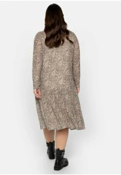 Sheego MESHKLEID - Freizeitkleid - Camelfarben -Sheego 38591c020f47440ea36a456d12bd7921