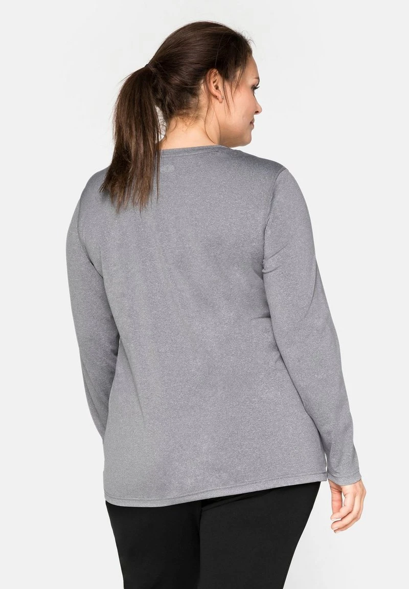 Sheego Langarmshirt - Grau Meliert 5 Sheego Langarmshirt - Grau Meliert – Bild 3