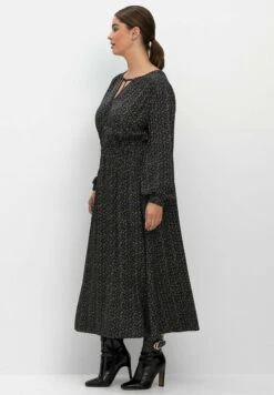 Sheego Maxikleid - Schwarz Gemustert -Sheego 38c9f18070714650989941278de1ddfa