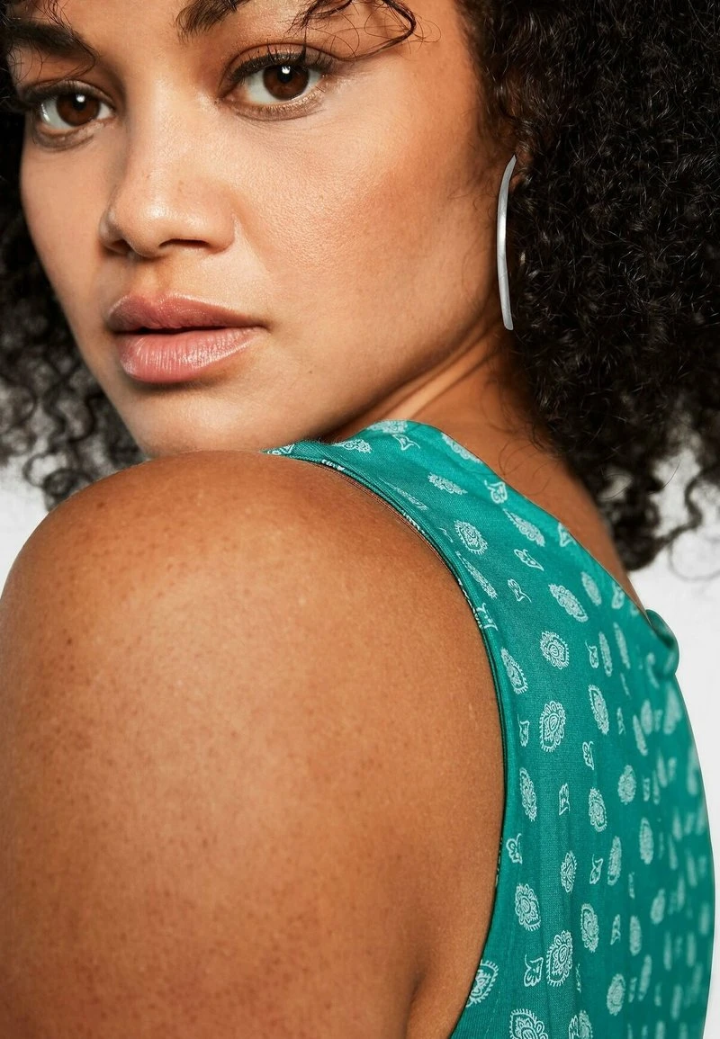 Sheego Bluse - Karibiktürkis Bedruckt 6 Sheego Bluse - Karibiktürkis Bedruckt – Bild 4