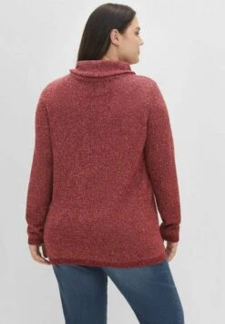 Sheego Strickpullover - Weinrot -Sheego 3b3f8d47277841259f5a0f9fff5deae2