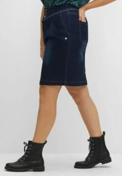 Sheego A-Linien-Rock - Blue Black Denim -Sheego 3bcc45f906af476385486aedb065fdaf