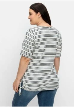 Sheego T-Shirt Print - Offwhite Gestreift -Sheego 3c86eb897c92426da437caea6ab7aa3f