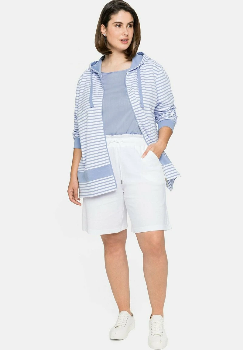 Sheego Sweatjacke - Mittelblau Gestreift 4 Sheego Sweatjacke - Mittelblau Gestreift – Bild 2