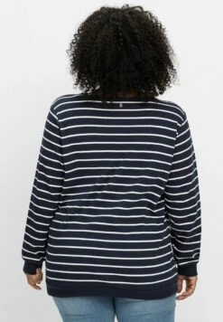 Sheego Sweatshirt - Blau-weiß 10 Sheego Sweatshirt - Blau-weiß -Sheego 3d7084b61af54524acb7758f44eff1ae