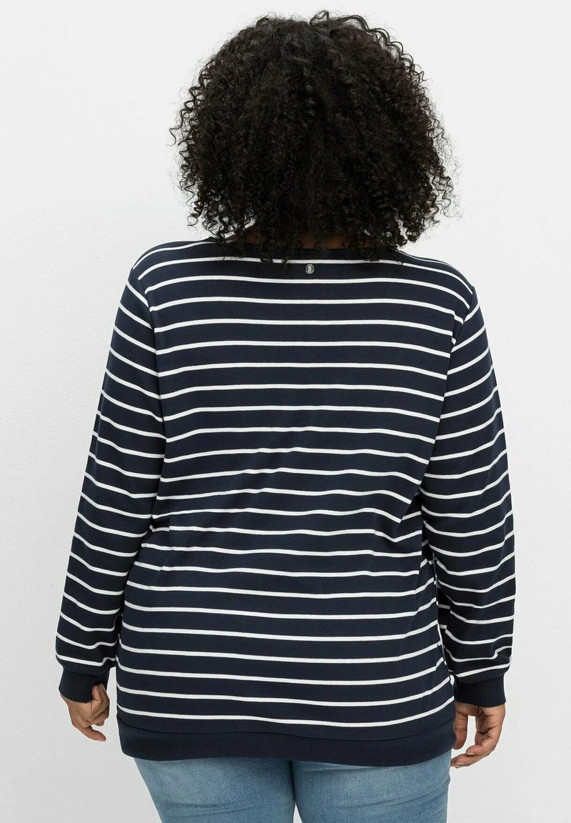 Sheego Sweatshirt - Blau-weiß 5 Sheego Sweatshirt - Blau-weiß – Bild 3